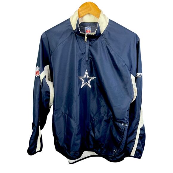 Vintage 90s Boy's Dallas Cowboys NFL Sideline Pullover Windbreaker - Youth XL - Picture 1 of 5